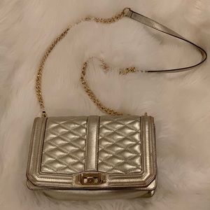 Rebecca Minkoff Gold Small Love Crossbody